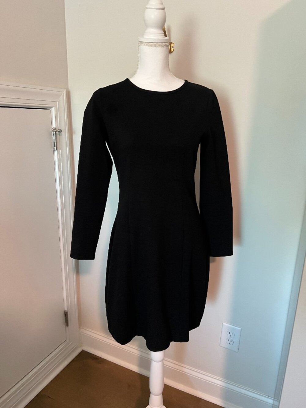 J. Crew Black Sheath Dress Size 4